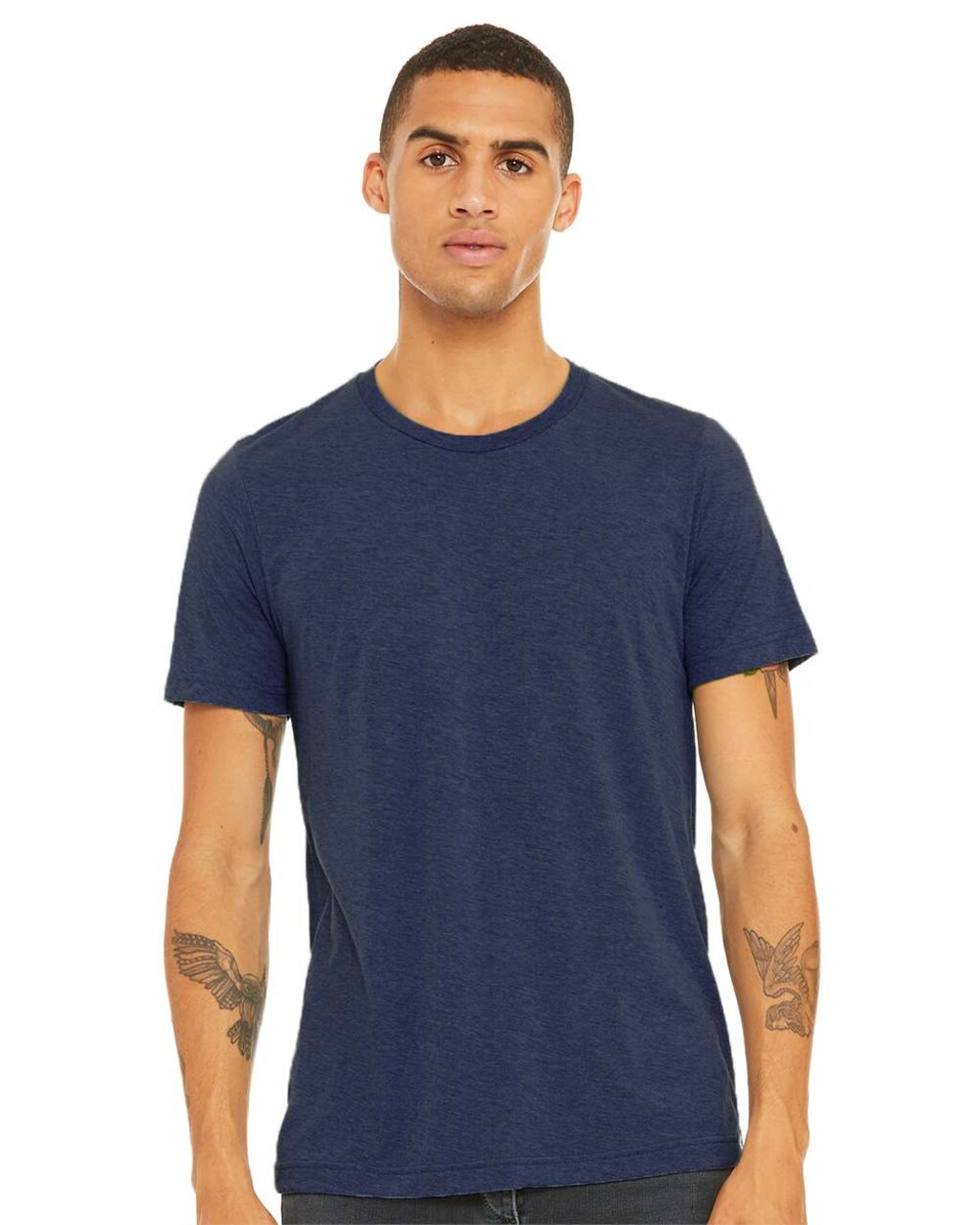 BELLA + CANVAS® Triblend Crewneck Short Sleeve T-Shirt for Summer Wear & Custom Print Everyday Tee